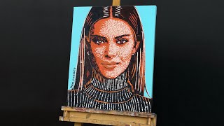 Painting Kendall Jenner In Pop Art