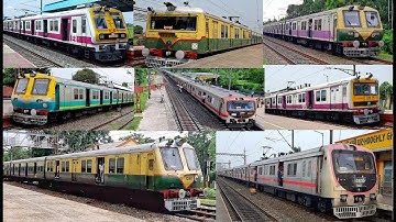 [11 in 1] All types of upgraded colourful EMU Trains // Indian Railway //Eastern Railway