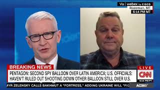 Tester Discusses the Chinese Spy Balloon with Anderson Cooper - February 3, 2023