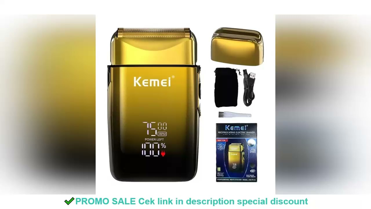 Kemei TX10 new electric shaver with LED display rechargeable beard shaver bald men's shaver original