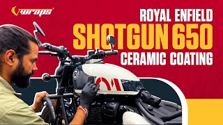 Unleashing Brilliance: Ceramic Coating on Royal Enfield Shotgun 650 😎😍