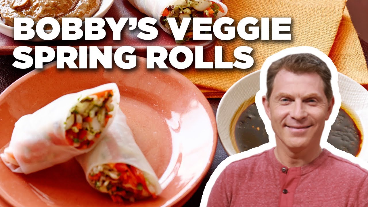Fresh Vegetable Spring Rolls with Bobby Flay | Hot off the Grill with Bobby Flay | Food Network