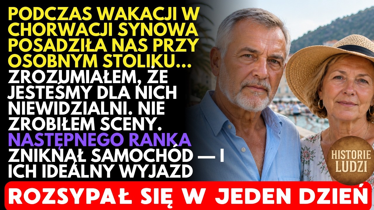 Podczas WAKACJI w Chorwacji synowa odsunęła nas na bok, a rano zniknął samochód i ich idealny wyjazd