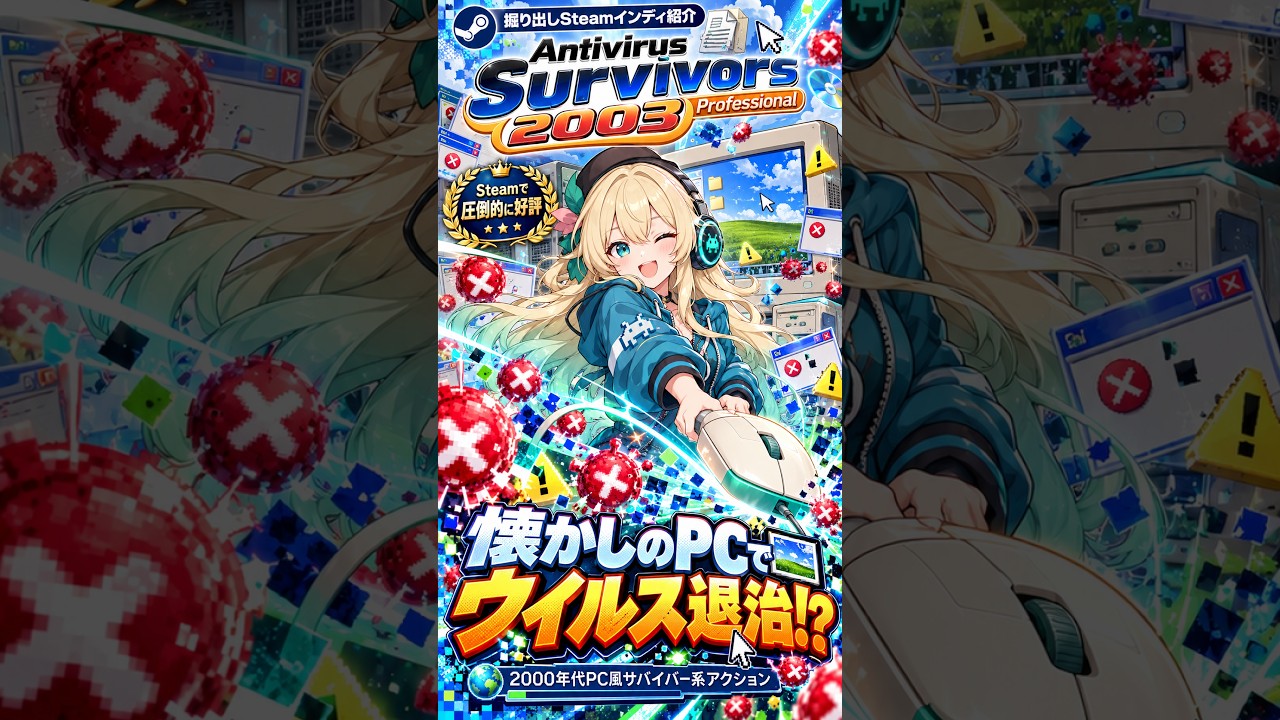 Antivirus Survivors 2003 Professional｜懐かしのPCでウイルス退治【掘り出しSteamインディ紹介】 by げーむにゅーす東京