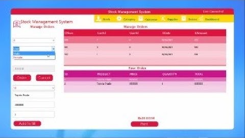 Stock Management System Full Project Using C# and SQL Server