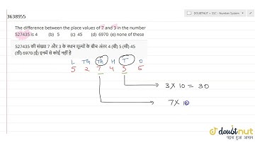 The difference between the place values of 7 and 3 in the number 527435 is 4��