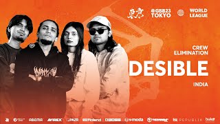 Desible 🇮🇳 | GRAND BEATBOX BATTLE 2023: WORLD LEAGUE | Crew Elimination