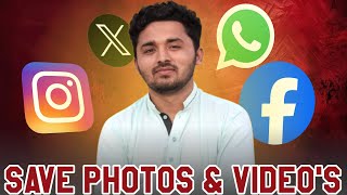 ''Save Any Photo or Video from WhatsApp, Instagram & More | 100% Safe App!" screenshot 1