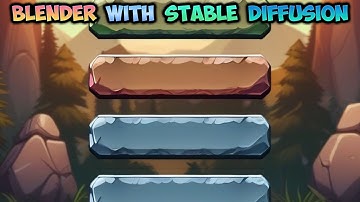 Blender with Stable Diffusion XL Tutorial - Mobile game GUI menu design - img2img