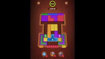 Wood Block Jam Levels 21-22-23-24-25-26-27-28-29-30 Walkthroughs