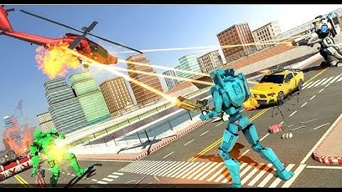 Police Helicopter Robot Car | Rescue City Transform Robot Android GamePlay | By Game Crazy