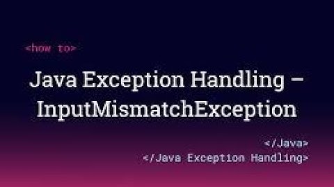 InputMismatchException in Java