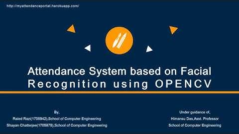 PYTHON | Attendance System On Facial Recognition | MACHINE-LEARNING | OPEN-CV