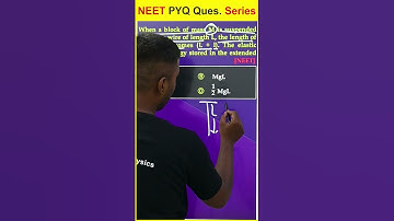 When a block of mass M is suspended by a long wire of length L, the length of the wire becomes (L +
