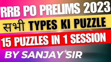 RRB PO Prelims 2023 | Memory Based Puzzle | RRB PO PRELIMS 2022 MEMORY BASED PAPER | SANJAY  SIR