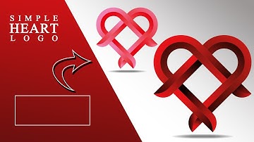 Overlapped Gradient Heart Logo Design