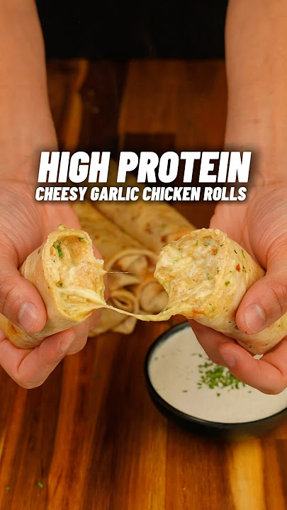 MEAL PREP High Protein Cheesy Garlic Chicken Rolls!🔥🧀🍗 37g Protein, ONLY 335 calories!