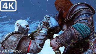 God Of War Ragnarok (PS5) KRATOS Vs THOR Gameplay Boss Fight &amp; Odin/Ragnarök Reveal (2022)