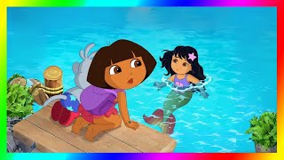 Dora the Explorer Games to play Cartoon 💖Dora Clean Beach and Rescue in Mermaid Kingdom Gameplay