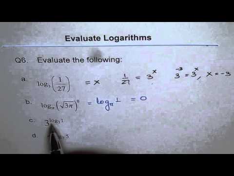 Evaluate Logarithms Q6