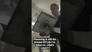 Plastering = out of my comfort zone but they say that’s where the magic happens! #diy #diychannel