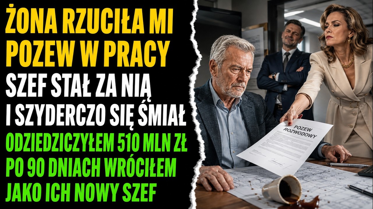 „Podpisałem pozew rozwodowy, gdy moja żona i mój szef patrzyli na mnie z pogardą. Oni myśleli, że zabierają mi wszystko. Tego dnia uśmiechnąłem się i oddałem im dom i oszczędności. Nie...