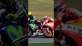 When Rossi kicked Marquez off his bike 🤯 #motogp #rossi #marquez