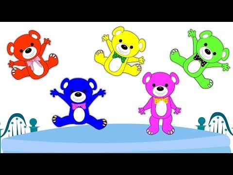 Five Little Teddy Bears Nursery Rhyme | kids songs