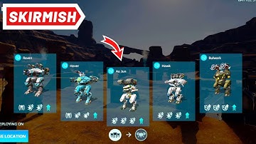 War Robots Skirmish - Hawk, Ao Jun, Raven, Hover, Bulwark - WR Gameplay