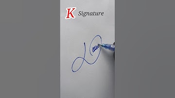 How to draw signature with  K letter.  #signaturelearn #beautiful #howtosign