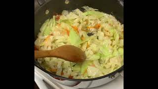 How To:  Make Cabbage Recipe | My Baby Sister is Teaching Me A New Recipe | cabbage