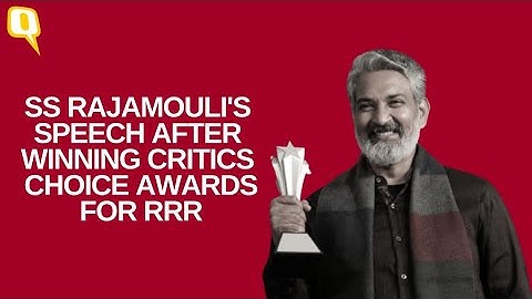 SS Rajamouli’s Acceptance Speech After Winning the Critics Choice Awards for RRR