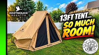 WAY MORE ROOM THAN I EXPECTED! White Duck 13FT Regatta Bell Tent Setup & First Look | Long-Term Use!