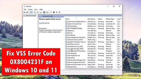 Fix VSS Error Code 0x8004231f on Windows 10 and 11