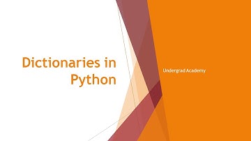 Dictionaries in Python | Python Programming Lesson 14  | Undergrad Academy