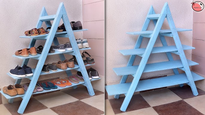 Pinspiration Monday: Shoe rack turned cleaning supply storage - Dream Green  DIY