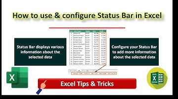 How to use Status Bar in Excel |Urdu & Hindi| Excel Express by Waqas #exceltipsandtricks