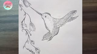 simple and easy Bird drawing with pencil only/ bird drawing ideas