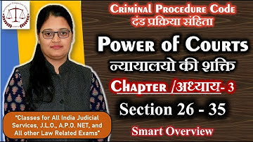 Criminal Procedure Code 1973 | Smart Study | Chapter 3 | Section 25 to 35 | Urmila Rathi | SULC