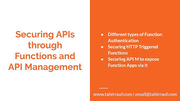 Securing APIs through Functions and API Management