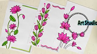 3 New Border Designs/Project Work Designs/Projector/Side/Front Page Design/Book/File Decoration Idea
