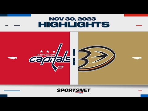 NHL Highlights | Capitals vs. Ducks - November 30, 2023