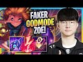 Faker literally god mode with zoe  t1 faker plays zoe mid vs fizz  season 2023
