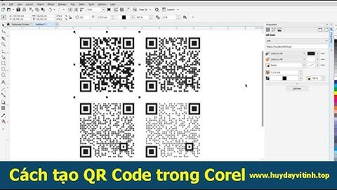 Cách tạo QR CODE trong khóa học Corel Võ Văn Vân - Vĩnh Lộc - Zalo: 0369906518 - Huy Dạy Vi Tính