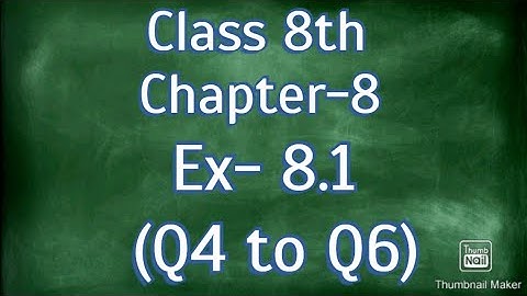Q4 to Q6 - Ex- 8.1 - Comparing quantities - NCERT Maths