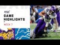 Vikings vs. Lions Week 7 Highlights  NFL 2019 - YouTube