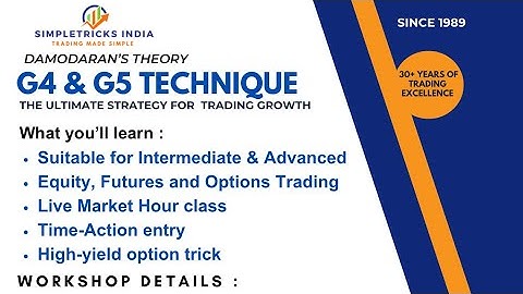 What is Damodaran’s G4 & G5 Intraday workshop ?! Read the below description for workshop details 😇