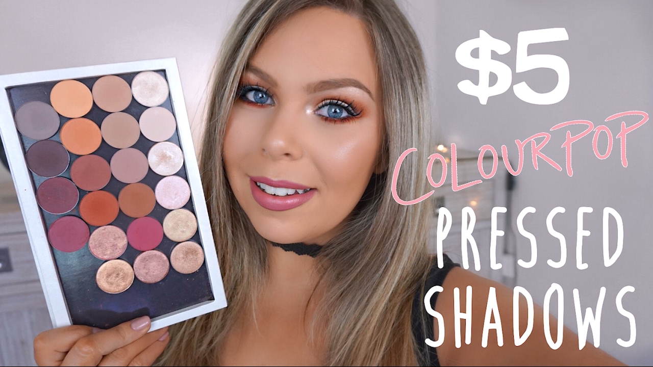 COLOURPOP PRESSED EYESHADOWS | Swatches, Demo & Review