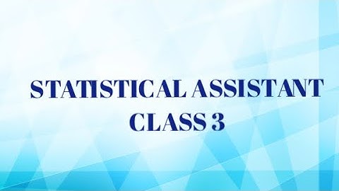 Statistical assistant