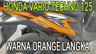 Honda Vario Techno 125 tahun 2013 warna orange langka